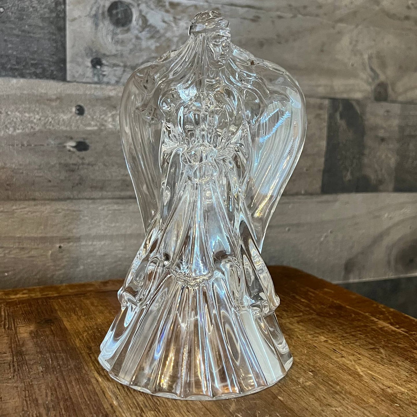 Crystal angel candlestick holder