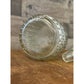 Vintage clear glass square grid pattern decanter