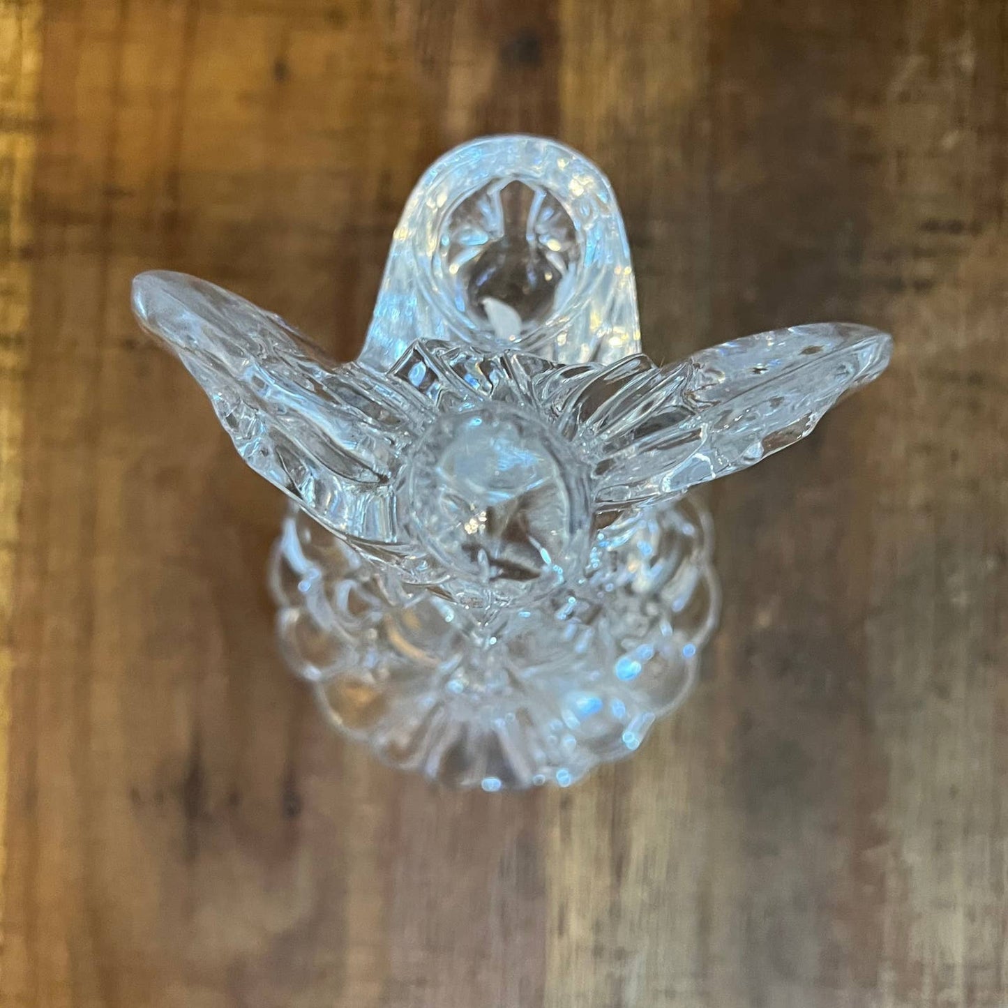 Crystal angel candlestick holder