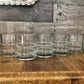 Vintage set of 8 anchor hocking tartan Manchester rocks glasses - rocks glasses - old fashioned glasses - short glasses - MCM glasses