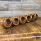 Vintage wooden napkin rings - set of 6