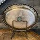 Vintage Silver Gifts silverplate oval tray with crystal glass divided insert