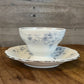 Johann Haviland Blue Garland Bavaria Germany footed teacup and saucer