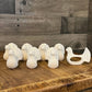 Stafford white porcelain dove napkin holders - set of 8