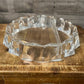 Faceted Lucite Grainware Carlisle Brutalist Chip Dip Dish - Beautiful Large Lucite Sawtooth Edge Divided Dish - Chip and Dip Bowl