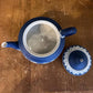 Petite Wedgwood jasperware cream on cobalt blue teapot