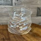 Genuine Fred unzipped clear glass hand blown bowl - vase