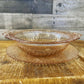 Vintage anchor hocking pink depression glass handled serving bowl - Mayfair open rose pattern - large pink depression glass plate