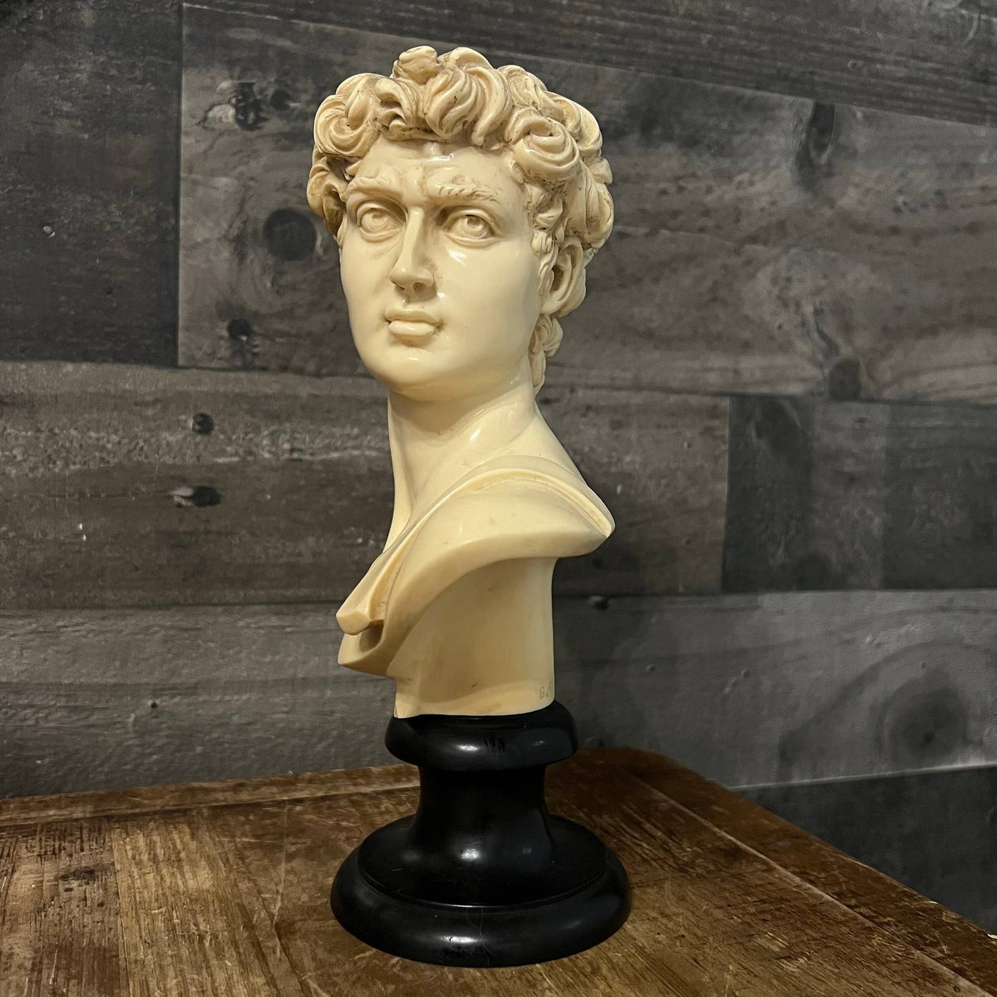 Vintage David Michelangelo bust statue sculpture by G. Ruggeri