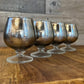 MCM platinum glass Dorothy Thorpe style brandy snifters - set of 4