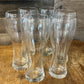 Vintage set of 6 tall pilsner beer clear glasses