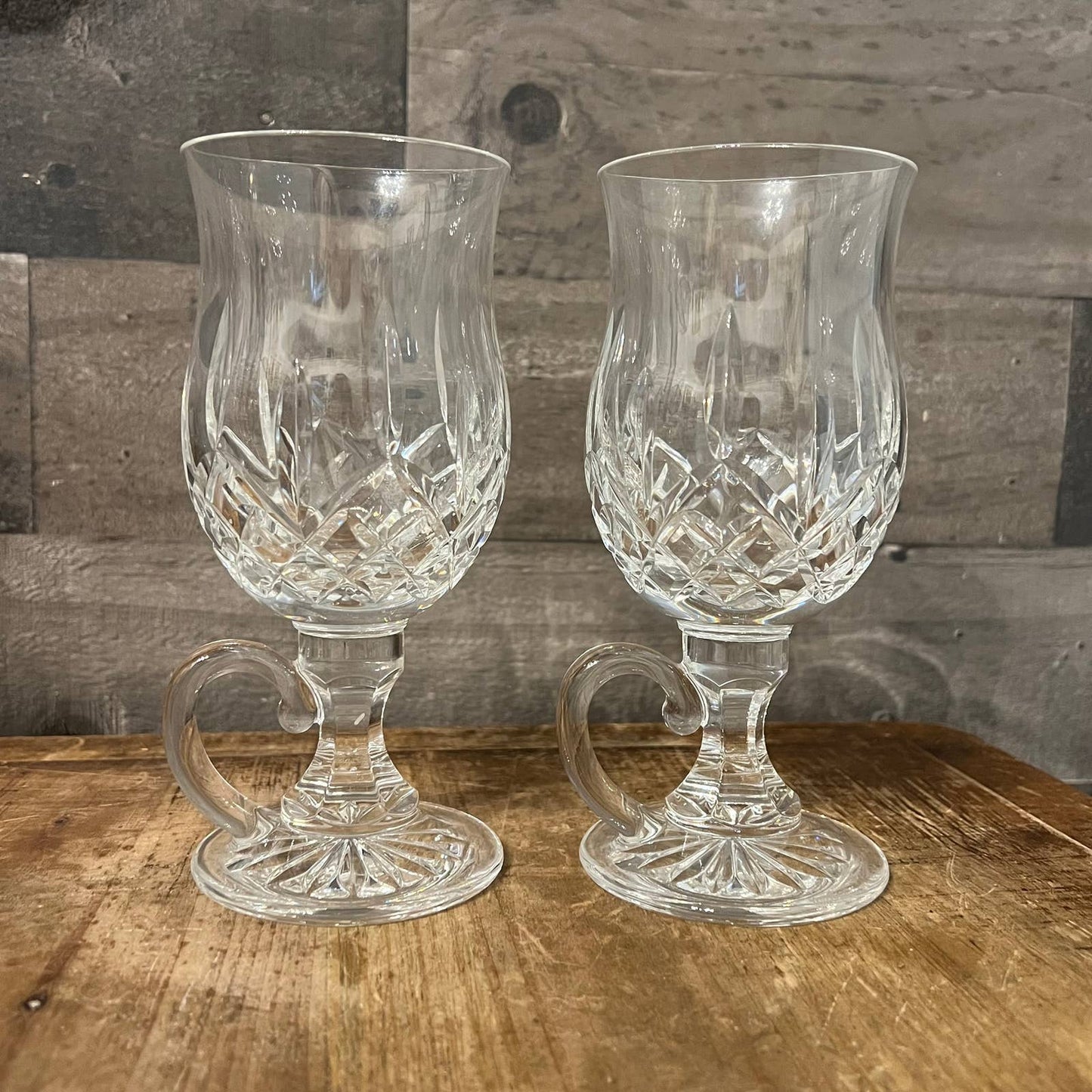 Waterford Lismore Crystal Irish Coffee glasses - pair