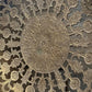 Vintage perforated metal floral round coupe bowl tray