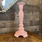 Vintage Haeger baby pink tall candlestick holder