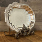 Newport Gorham silverplated scallop rim oval tray