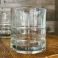 Vintage set of 8 anchor hocking tartan Manchester rocks glasses - rocks glasses - old fashioned glasses - short glasses - MCM glasses