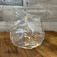 Genuine Fred unzipped clear glass hand blown bowl - vase