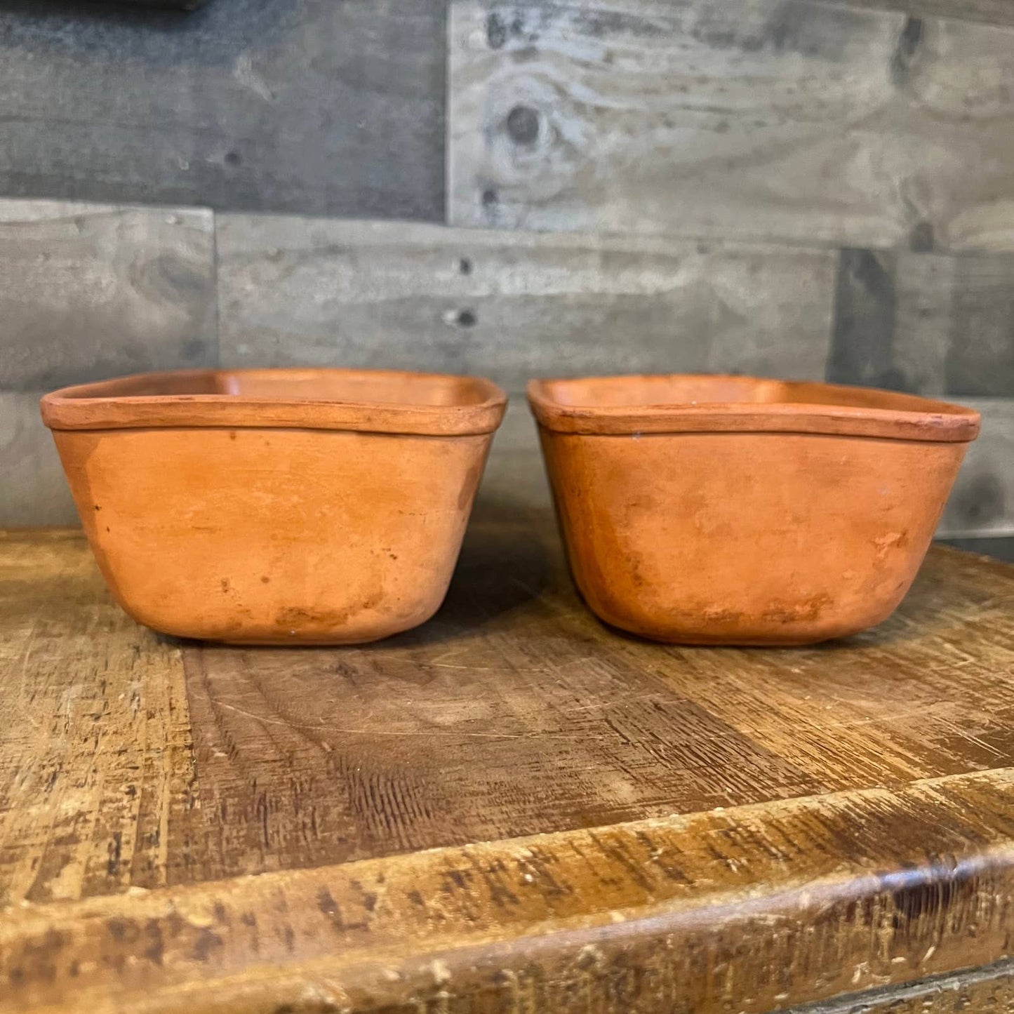 The Original Suffolk Bread Baker by Henry Watson Pottery terracotta bread pan - pair