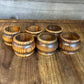 Vintage wooden napkin rings - set of 6