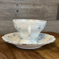 Johann Haviland Blue Garland Bavaria Germany footed teacup and saucer