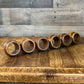 Vintage wooden napkin rings - set of 6