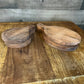 Petite wooden board serving tray set