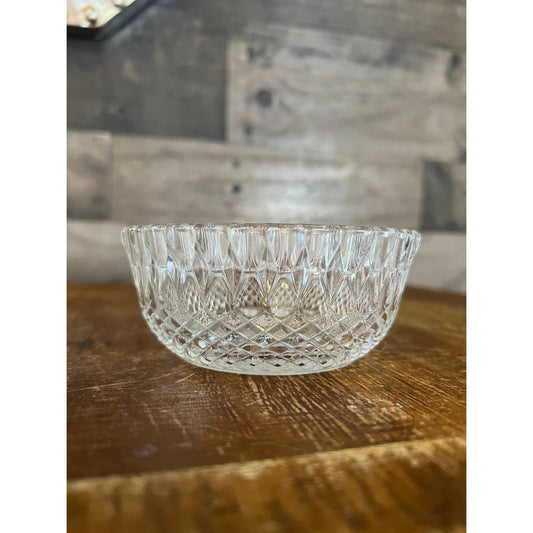 Vintage petite shallow crystal bowl