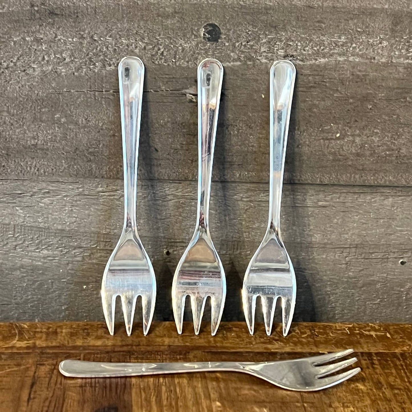 Vintage Leonard silver plate Italy petite forks - set of 4
