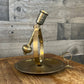 Vintage brass swinging candlestick holder - chamberstick