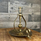 Vintage brass swinging candlestick holder - chamberstick