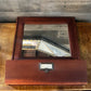 Vintage Pottery Barn hanging wooden square mirror with storage cubby