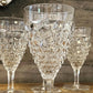 Set of 4 Fostoria American Clear glass water goblets - vintage glasses - bar glasses - cocktail glasses - bar cart glasses - stem 2056