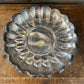 Reed & Barton vintage silverplated round scalloped tray - stamped Holiday 109