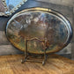 Vintage Oneida silverplated oval tray with raised rim