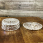 Round crystal lidded trinket dish